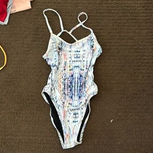 Fixed back patterned jolyn one piece